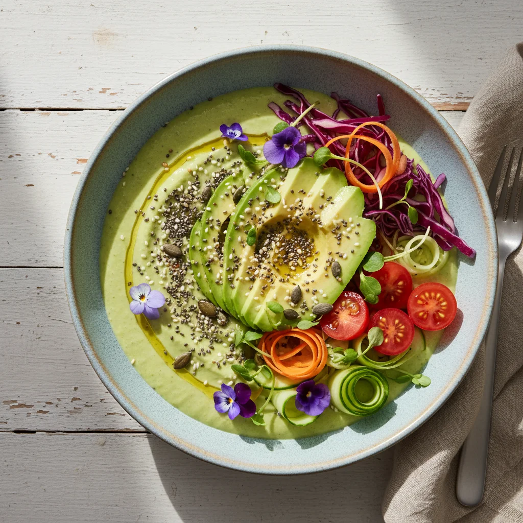 Bol coloré de super-aliments frais